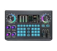 DJ Controller Multi-function Mixer Portable Digital Sound Card BT USB Mixing Console Built-in 48V Phantom Power Professional Live Mixer Sound DJ starter kit