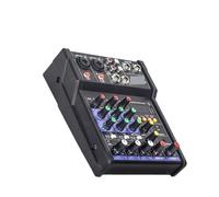 DJ Controller, RU-4T Professional Sound Au-dio USB Mixer 4 Channel 48V Phantom Power Reverbration Mixing Console Player USB Music For DJ