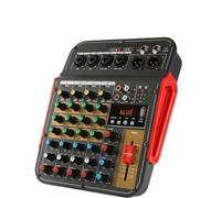 DJ Controllers, 6-Channel Audio Mixer Outdoor Conference Audio USB Reverb Audio Processor Sing Live with Sound Card Sound Mixer(Q)