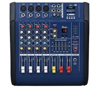 DJ Controllers, Paulkitson 402D 4Channel Professional Audio Mixer With Audio Amplifier 48V Phantom Power Mixing Console USB Sound Table