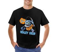 DJ Crazy Frog T Shirt Vintage t Shirt Aesthetic Clothing Boys Animal Print Shirt Mens Black