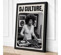 DJ Culture Typography Canvas Wall Art Print 18x12 Inch (46 x 30 cm)