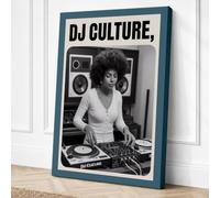 DJ Culture Typography Canvas Wall Art Print 24x16 Inch (61 x 41 cm)