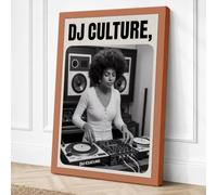 DJ Culture Typography Canvas Wall Art Print 24x16 Inch (61 x 41 cm)