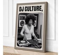 DJ Culture Typography Canvas Wall Art Print 30x20 Inch (76 x 51 cm)