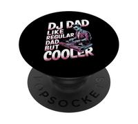 DJ Dad Retro Sunset Funny Music Design PopSockets Adhesive PopGrip