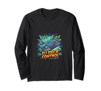 DJ Deck Control Music Mixer Energy Graphic Long Sleeve T-Shirt