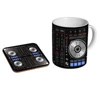 DJ Deck EDM House Techno Awesome Ceramic Coffee Mug + Coaster Gift Set ?