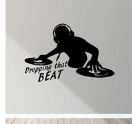 DJ Decks Dropping The Beat Music Wall Art Decal Sticker Mural Decor