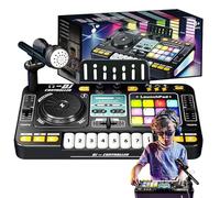 Dj Decks For Beginners, Kids Dj Decks Set With Microphone And Lights, For Party Educational Interactive Musical Toy For Boys And Girls (Black)