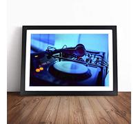 DJ Decks | Framed Wall Art Print | Modern Home Decor Picture | Ready to Hang Artwork for Living Room, Bedroom, Kitchen or Office | Multiple Sizes