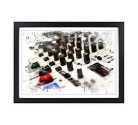 DJ Decks Mixer & Faders (2) V3 Framed Print | A2 Black Framed Wall Art | Ready to Hang | Modern Nature Picture | Living Room Bedroom Lounge Office