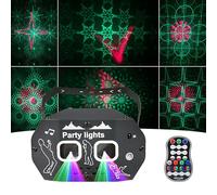 DJ Disco Party Light - Sound Activated RGBW LED Projector with Strobe & Aurora Lights, Remote Control Stage Lights for Halloween, Birthdays, Karaoke & Home Parties