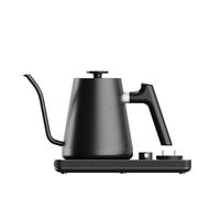 DJ Electric Gooseneck Kettle - Pour Over Coffee & Tea - Turntable Design - Water Boiler - Quick Heating & Temperature Control - Black