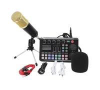 DJ Equipment Microphone Sound Card Console Studio Sound Card Kit Voice Mixer SoundCard Live Broadcast Atmosphere Adjustment