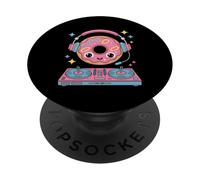 DJ Food Sweet Donut Beats Music Vibes PopSockets Adhesive PopGrip