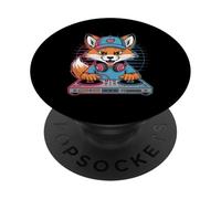 Dj Fox Rocking the Decks Musical Vibes PopSockets Adhesive PopGrip