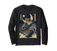 DJ Frog Ukiyoe - Kanji Japan Aesthetic Long Sleeve T-Shirt