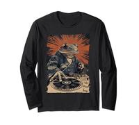 DJ Frog Ukiyoe - Kanji Japan Aesthetic Long Sleeve T-Shirt