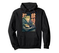 DJ Frog Ukiyoe - Kanji Japan Aesthetic Pullover Hoodie