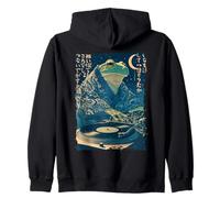 DJ Frog Ukiyoe - Kanji Japan Aesthetic Zip Hoodie