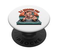 DJ Groove Pig Party Icon for Music Lovers Nightlife Fans PopSockets Adhesive PopGrip