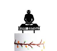 DJ Happy Birthday Cake Topper Disco Theme Party Supplies