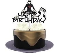 DJ Happy Birthday Cake Topper, Hip Hop Cake Topper, Disco Theme Party Supplies, Rock Happy Birthday Party Supplies