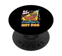 Dj Hot Dog Party Beats Fun Vibes Dj Food PopSockets Adhesive PopGrip