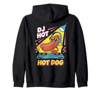 Dj Hot Dog Party Beats Fun Vibes Dj Food Zip Hoodie