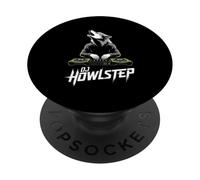 DJ Howlstep Wolf EDM Rave Dubstep Turntable Mix PopSockets Adhesive PopGrip