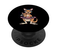 Dj Kangaroo And Joey Spinning Vinyl Fun PopSockets Adhesive PopGrip