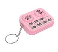 DJ Keychain, Music Producer Gifts Keyring with Interactive Sound Effects and Colorful Light, DJ Disc Player Design Keychain (Pin k)