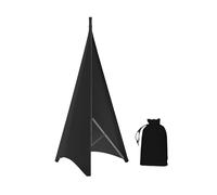 DJ Light Speaker Stand Cover Lighting Tripod Stand Scrim for Events Weddings Black 2 Side, Length 130cm