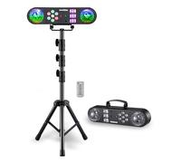 DJ Light with Stand, WorldLite 5-in-1 Party Bar Light Set with Magic Ball, Led Par, Red & Green Pattern, Strobe/UV, Portable Tripod DJ Stage Lighting System for Disco Gig Band Wedding