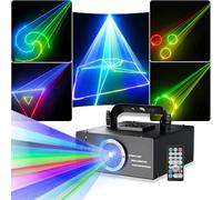DJ Lights for Party, 3D Animation Projector for Light Show, Beam Effect, DMX512, RGB, Stage Light, Perfect for Disco, Karaoke, Halloween, Christmas