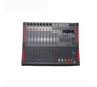 DJ Mixer 12-Channel Amplifier Bluetooth Power Mixer Professional Dual-Group 99-Effect Mixer Stage Digital Screen Support USB/SD Card 350W Compact Mixing Console (Color : Black, Size : 57X23.5X49cm)