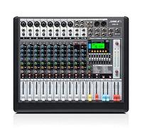 DJ Mixer 12-Channel Power Mixer With Bluetooth Equipment Conference Pre-level Digital Effects Support USB/SD Card Suitable For Companies Homes Compact Mixing Console