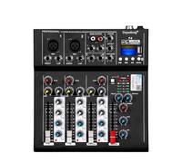 Dj Mixer, 4 Channel Dj Sound Mixing F4 Mixer Bluetooth Pc Usb Play Recording 48V Contoller Mixing Console