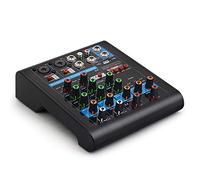 DJ Mixer 4-channel Professional Small Bluetooth Mixer With Reverb Effect Home Karaoke USB Live Stage Karaoke Compact Mixing Console (Color : C1, Size : 26.0x19.0x11.0 cm) (C1 26.0x19.0x11.0 cm)