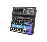 DJ Mixer, 6 Channel Professional Portable Mixer Sound Mixing Console Computer Input 48v Power Model Number Certification Origin A6