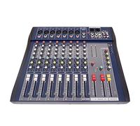 DJ Mixer 8-Channels Bluetooth Power Mixer Band Amplifier Effect Meeting 16DSP Digital Screen Support USB/SD Card Compact Mixing Console (Color : C1, Size : 45.0X44.0X11.0cm)