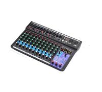 DJ Mixer, A12 Channel Mixer Professional Portable Mixer Sound Table Board Digital MP3 Computer Input 48v Power Number A6 A8