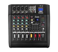 DJ Mixer Amplifier, 4 Channel Audio Mixing Console with 600W x2 Power Amplifier, Bluetooth 5.0, USB Playback, 16-Bit DSP Effects, 5-Band EQ, Recording & Headphone Monitoring for Karaoke & PA System