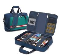 DJ Mixer Bag Compatible with VTech Kidi Star DJ Mixer, DJ Mixer Storage Bag with Comfortable Carrying Handle and Shoulder Strap, Carrying Bag Padded with Multi-pocket for DJ Mixer Accessories (Blue)
