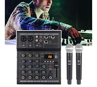 Dj Mixer Board Mixer Audio MP3 Mixer, Mixers Audio 6 Channel Mixer, Built-inUSB Playback, Volume Adjustment, Audio Mixer for Karaoke Speakers,A