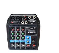 DJ Mixer Controller A4 Sound Mixing Console Bluetooth USB Record Computer 48V Phantom Power Delay Repaeat Effect 4 Channels USB Audio Mixer for Streaming/Podcasting/Gaming, Phone, Computer(E-U)