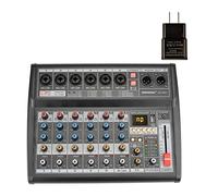 DJ Mixer Controller AG-06M Sound Card Mixing Console Phantom Power 16 digital USB Record Function Audio Mixer 6-channels for Streaming/Podcasting/Gaming, Phone, Computer(U-S)