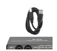 DJ Mixer Controller Professional Audio Interface Sound Card with Monitoring Electric Guitar Live Recording Audio Extractor For Studio Singing Q24 for Streaming/Podcasting/Gaming, Phone, Computer