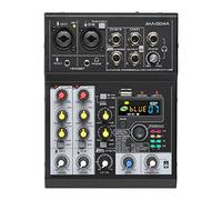 DJ Mixer Controller Sound Audio Mixer 4 Channels 88 DSP Effects Mixing Console Smartphone Computer Bluetooth USB Record Play DJ AM-G04A for Streaming/Podcasting/Gaming, Phone, Computer(Nero)